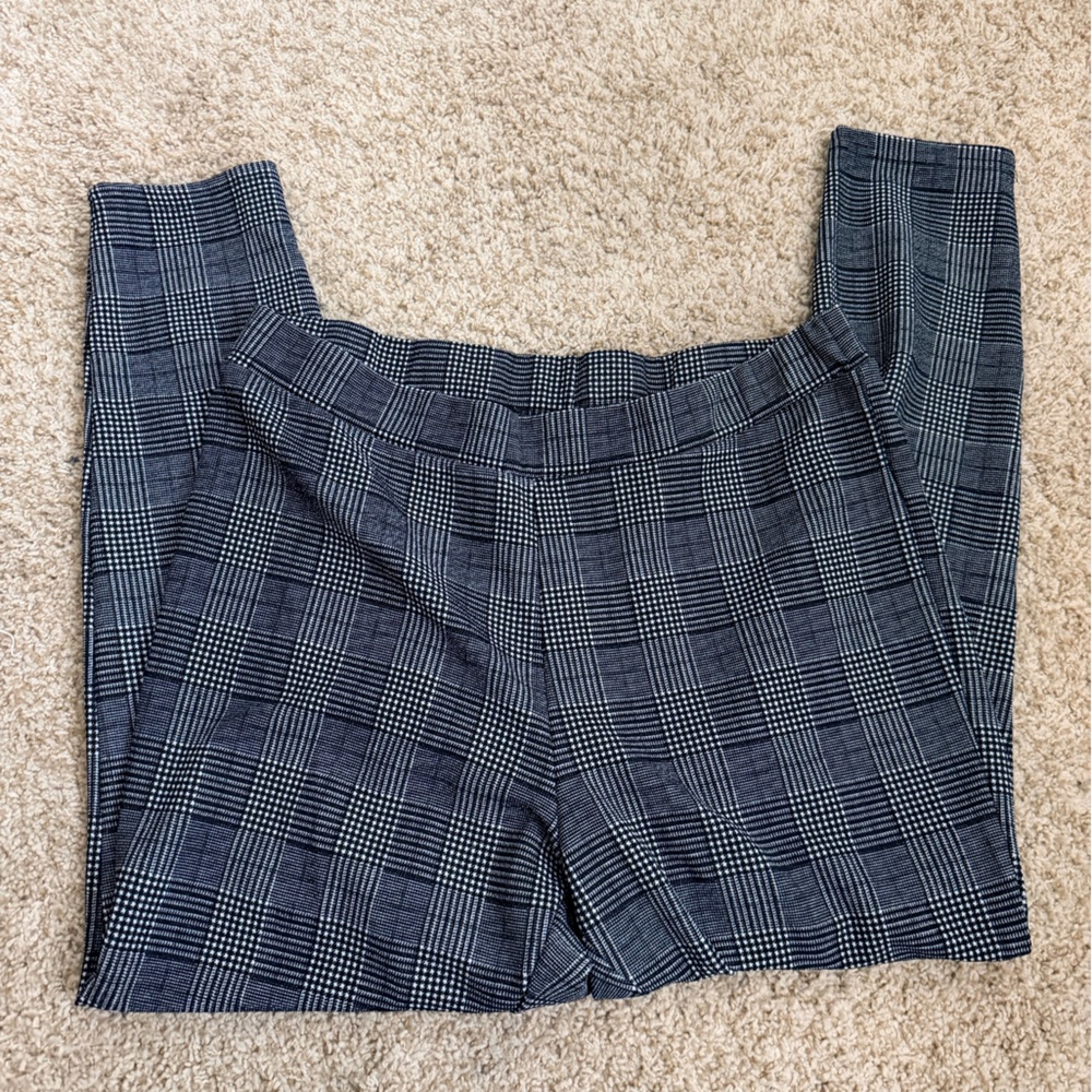 Women's Gray Glen Plaid Stretch Trousers